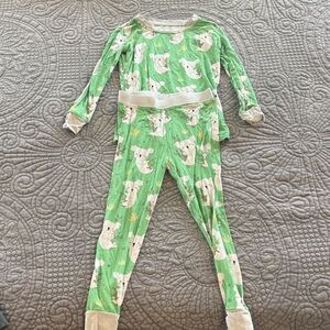 Little Sleepies Green Koala Kids Pajama Set 2T